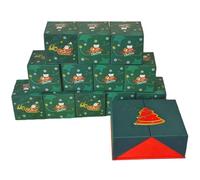 Jeorywoet Boîte d'explosion Pliante de Noël créative avec 12 pièces d'argent de Luxe rebondissant pour l'argent Liquide Vert