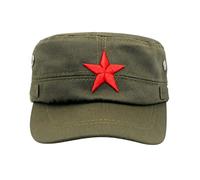 Jeorywoet Cap de Baseball Red Star Army Cap Vintage Men Flat Top Cool Hat, 1
