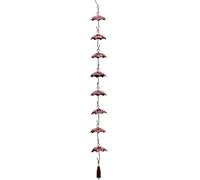 Jeorywoet Chaîne de Pluie 39 dans la chaîne de Receveur Pluie en métal Efficace Drainage Drainage Parapluie cuivre résistant à la Rouille Suspendue 8 chaînes gouttières Tasse pour Villas, Cou