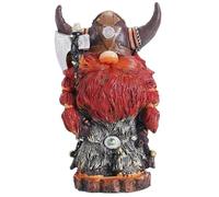 Jeorywoet Décor Viking, décoration Gnomes pour Cour 7.5x4.3x3.2 '' Résine Viking décor Nain GNOME Nain avec Geste et Expression Nordique Jardin Nordique GNOME pour et Amoureux, Jardin