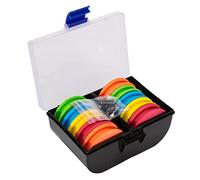 Jeorywoet Enrouleurs de Plate-Forme de Support Leader pêche 10 pièces-Planche d'enroulement et Broches avec étui, Accessoires d'allumettes pêche en mer