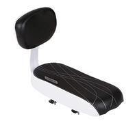 Jeorywoet Ensemble d'accessoires de siège arrière de vélo, Repose-Pieds d'accoudoir Coussin Souple en Cuir PU sécurité avec Dossier