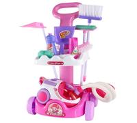 Jeorywoet Ensemble de Chariot de Nettoyage pour Jeu rôle pour Enfants, Jouets éducatifs Nettoyage pour Tout-Petits avec aspirateur Travail, Balai pour Les 1 à 3 Ans
