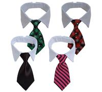 Jeorywoet Ensemble de nœuds Papillon réglables pour Petit Chien, 4 pièces, Tenue de noël pour Vacances, Anniversaire, Mariage, Cosplay Style-2