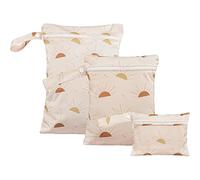 Jeorywoet Ensemble de Sacs humides imperméables, 3 pièces, 3 Tailles, Trousses de Toilette Voyage à Fermeture éclair pour Couches en Tissu, Maillots Bain et vêtements mouillés