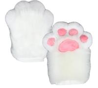 Jeorywoet Halloween Furry PAWS 1 paire fausse fourrure en peluche de pattes de pattes de chat en peluche sans doigts PAWS THÉRIAN