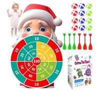 Jeorywoet Jeux de Noël 1 Ensemble de Jeux fête Amusants avec Jeu fléchettes du Père Noël 16 Boules collantes 6 fléchettes et 2 Crochets pour Enfants Cadeaux Style 1