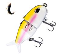 Jeorywoet Leurres de pêche Mini Glide Bait, pour la pêche au Bar, coulage Lent, Large Mouvement en S, appâts à Glissement Lisse, pour Eau Douce et Eau salée, Accessoires