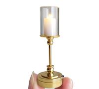 Jeorywoet Lumières de Maison de poupée, Mini Lampe Bureau, 1:12 à l'échelle exquise et réaliste des lumières Maison poupée, Miniature à Batterie pour Accessoires d'artisanat Bricolage intérieur, AC