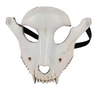 Jeorywoet Masque de crâne de cerf 8, 7 x 7, 9 Pouces, Masque crâne Mouton d'halloween en PU 3D, Accessoires fête effrayants réalistes pour Halloween Mascarade Carnaval Cosplay, Animal