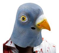 Jeorywoet Masque de Pigeon, Masque d'oiseau à tête complète en Latex avec Trous d'air, Costumes 'Halloween de Pigeon pour Le Cosplay fête costumée 'Halloween, Costumes