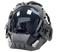 Jeorywoet Masque LED Light Casque Techwear Masque futuriste Masque Gothic Halloween Masque pour Hommes Cosplay Halloween Costume Accessoires, Cosplay Mask