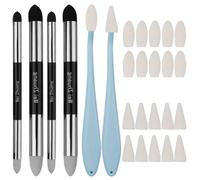 Jeorywoet Outils de mélange de Pastel à l'huile, 26 pièces/Ensemble, souche mélange et Stylo éponge à Double tête avec tête frottement Lavable pour Le Dessin