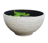 Jeorywoet Planteur de Bol de Lotus, Pot de Plante Flottante, Grand jardinière de Bol de Lotus Exquis, 14x7x7 extérieur Rond Succulent Pots de lys pour Bureaux, salles de Banquet, Salons, Blanc