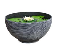 Jeorywoet Planteur de Bol de Lotus, Pot de Plante Flottante, Grand jardinière de Bol de Lotus Exquis, 14x7x7 extérieur Rond Succulent Pots de lys pour Bureaux, salles de Banquet, Salons, Gris