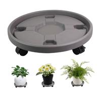 Jeorywoet Stand de Plante avec Roues, Caddie de Plante avec Roues, Supports en Plastique à Forte Charge à Forte Charge en Pot Multifonctionnel pour Plantes, Pot Fleurs, Rouleaux avec Gris