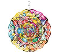 Jeorywoet Tine-Vent extérieur, Putain de Vent, 12x12 Pouces 3D Rotation de Jardin en métal coloré, Moulin à décoratif pour pelouse Jardin, Moulin à pour Cour