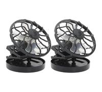 Jeorywoet Ventilateur solaire, ventilateur de chapeau solaire 2PCS, clip de refroidissement portable, essentiels d'été pour les voyages, la pêche, l'escalade, le plein air, le refroidissement