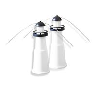 Jeorywoet Ventilateurs de Mouches pour Tables, Ventilateur de Mouche 2pcs en Forme Tour Batterie 10x4 Pouces Ventilateurs pour Tables, Pique-Nique, Restaurant, fête, Maison, Barbecue et Plus