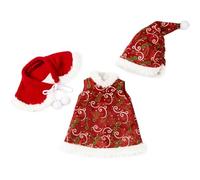 Jeorywoet Vêtements de poupée de noël avec châle, Chapeau et Robe pour l'hiver, 3 pièces/Ensemble 18 Pouces