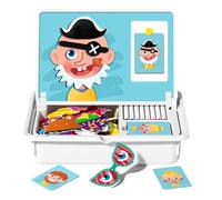 Jeorywoet Visages magnétiques pour Les Tout-Petits, Puzzles magnétiques Double Face avec boîte de Rangement, activités d'apprentissage pour garçons et Filles