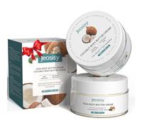 jeosisy - Lot de 2 Beurre corporel Crème au Beurre de Coco & Crème au Beurre de Karité pour Peau Sèche, Hydratant Après Le Soleil