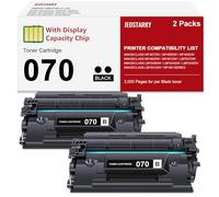 Jeostarky Lot de 2 Cartouches de Toner compatibles avec Canon 070 070H - Utilisation avec imprimante Laser Canon Imageclass mf465dw mf462dw LBP246dw mf247dw LBP243dw LBP240dw CRG070 - Noir