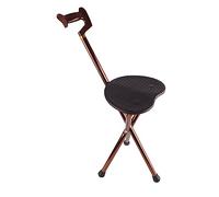 JEOZBM Chaise de Canne Pliante Réglable Portable, Canne avec Chaise, Chaise de Béquille, Tabouret de Canne en Alliage D'Aluminium, Canne Légère pour Personnes Âgées