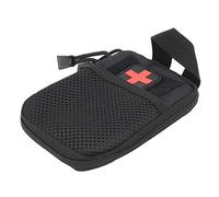 JEOZBM Pochette Médicale, Petit Sac de Premiers Secours 900D, Sac de Poche d'urgence Vide Portable, Sac de Taille pour Randonnée en Camping(18cm-Noir)