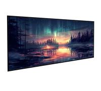 JEPGFOU Diamond Painting Paysage Peinture Diamant Adulte Aurore 5D Diamond-Painting Complet Diamant Strass Point de Croix Cristal Painting pour Décoration Murale Maison, Cadeau Femme 30x60cm PJY9 3-N