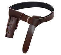 jerbro Lot de 2 étuis médiévaux de la Renaissance pour ceinture et épée poignard grenouille pour Halloween, chevalier viking, guerrier, cosplay, marron, taille unique