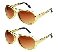 jerbro Lot de 2 paires de lunettes de gangster grasses - Style hip-hop - Pour carnaval, soirées à thème, Halloween, carnaval, cosplay, etc