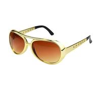 jerbro Lunettes de gangster grasses années 70, 80, 90, Hustler, Rappeur, Hiphop, lunettes de soleil pour carnaval, soirées à thème, Halloween, carnaval, cosplay, fête (1, doré)