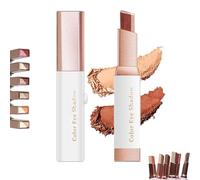 Jerbyroo Glitter Gradient Eyeshadow Stick, Bâton de fard à paupières scintillement à deux tons, Crayon d'ombre à paupières imperméable et durable pour le maquillage des yeux sans effort (C)