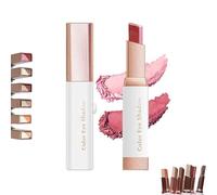 Jerbyroo Glitter Gradient Eyeshadow Stick, Bâton de fard à paupières scintillement à deux tons, Crayon d'ombre à paupières imperméable et durable pour le maquillage des yeux sans effort (A)