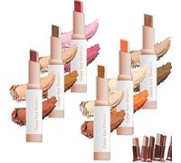 Jerbyroo Glitter Gradient Eyeshadow Stick, Bâton de fard à paupières scintillement à deux tons, Crayon d'ombre à paupières imperméable et durable pour le maquillage des yeux sans effort (6Pcs)