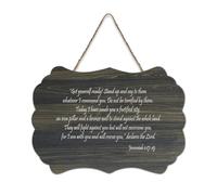 Jeremiah 1:17 19 Get Yourself Ready! Stand Up And Say to Them Whatever I Command You Panneau de bienvenue en bois rustique pour porte d'entrée Décoration murale 15,2 x 25,4 cm