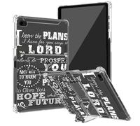 Jeremiah - Coque transparente avec verset biblique 29-11 pour iPad 6e/5e génération (9,7", 2018/2017), iPad Air 2 et 1ère, iPad Pro 9,7" 2016 avec béquille et porte-crayon, coque arrière transparente