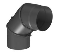 JEREMIAS FERRO11758160 Coude réglable 0-90° Jeremias trois segments diamètre 160 mm avec accès de nettoyage noir