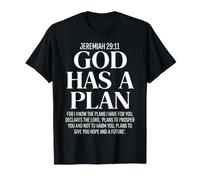Jérémie 29 11 Dieu a Un Plan : Bible chrétienne, versets et Foi T-Shirt