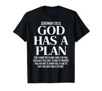 Jérémie 29 11 Dieu a Un Plan : Bible chrétienne, versets et Foi T-Shirt Graphique avec Valeur