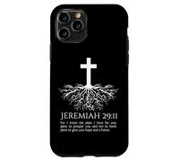 Jérémie 29:11 Verset de la Bible chrétienne Arbre Croix de Jésus Coque pour iPhone 11 Pro