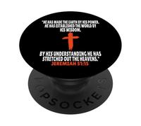 Jérémie 51:15 Écriture des versets de la Bible PopSockets PopGrip Adhésif