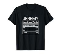 Jeremy Nutrition Facts Parodie Amusant Dire T-Shirt