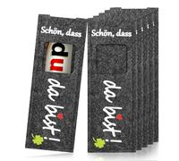 Jerhyun 10 pièces Pochette Cadeau en Feutre, Emballage Pochette Feutre Sans Chocolat pour Occasions Telles Que Mariages, Anniversaires, Remises de Diplômes (Noir)