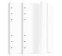 Jerhyun 135 photos Recharge de Papier A5, 6 Trous Feuillets Vous Choix Entre un Espace Vide et Une Ligne Horizontale pour Carnets, Agendas, Tâches, Carnets Croquis (Papier couché blanc)