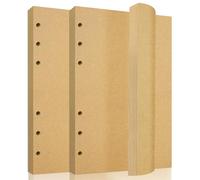 Jerhyun 135 photos Recharge de Papier A5, 6 Trous Feuillets Vous Choix Entre un Espace Vide et Une Ligne Horizontale pour Carnets, Agendas, Tâches, Carnets Croquis (Blanc)