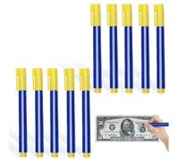 Jerhyun Stylo Billet Banque Faux Bleu, Flexible et Portable Feutre Billet de Banque Applicable Devises Telles Dollar Américain, L'euro, Livre Sterling, Yen Japonais Won Sud-Coréen (10)