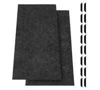JERIA Lot de 2 Tapis en Caoutchouc Absorbant Les fuites d'huile - 91,4 x 152,4 cm - Réutilisables - Dos imperméable - Résistant aux Taches