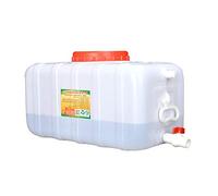 Jericane Eau Bidon d'eau Extérieur 50L/60L/90L Seau en Plastique De Qualité Alimentaire des Ménages avec Un Premier Réservoir Extérieur Rectangulaire Couvercle Drop Réservoir d'eau Durable(Size:50L)